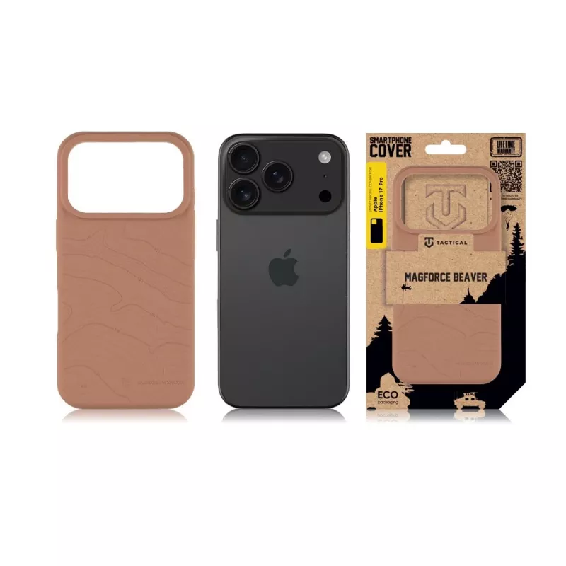 Capa traseira tática MagForce Beaver para iPhone 17 Pro - preto mate