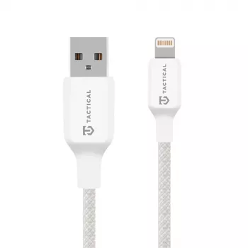 Cabo tático Stitch Thread USB-A/Lightning branco - cabo - digital/dados