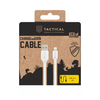 Cabo tático Stitch Thread USB-A/Lightning branco - cabo - digital/dados