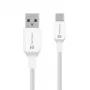 Cabo tático Stitch Thread USB-A/USB-C branco - cabo de carregamento e dados - 1,2 m