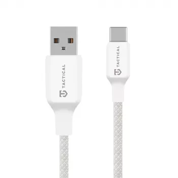 Cabo tático Stitch Thread USB-A/USB-C branco