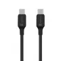 Cabo tático Stitch Thread USB-C/USB-C preto - 1,2m - nylon entrançado - carregamento e sincronização de dados