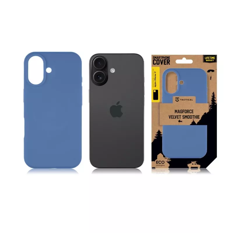 Capa traseira tática MagForce Velvet Smoothie para iPhone 17 - preto meia-noite