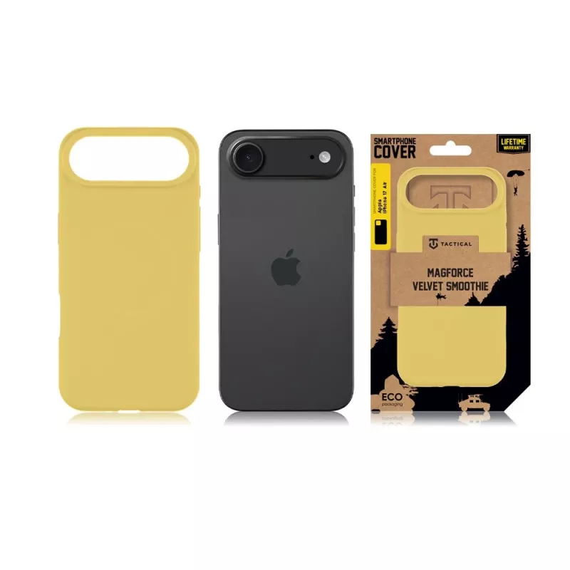 Capa traseira tática MagForce Velvet Smoothie para Apple iPhone 17 Air - Banana Yellow