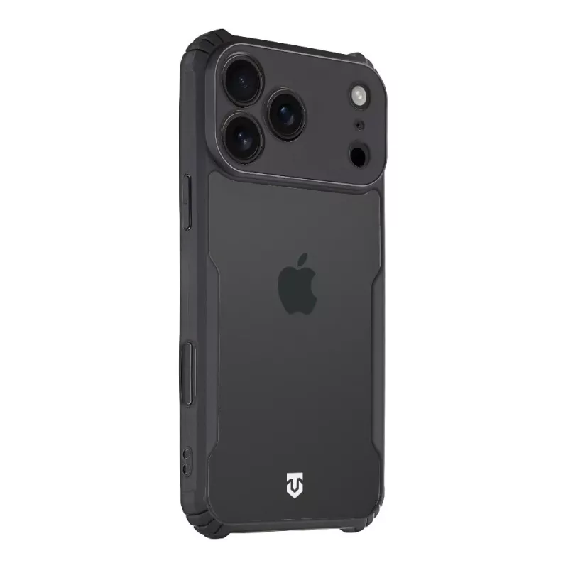 Capa traseira tática Quantum Stealth para Apple iPhone 17 Pro Max transparente/preto