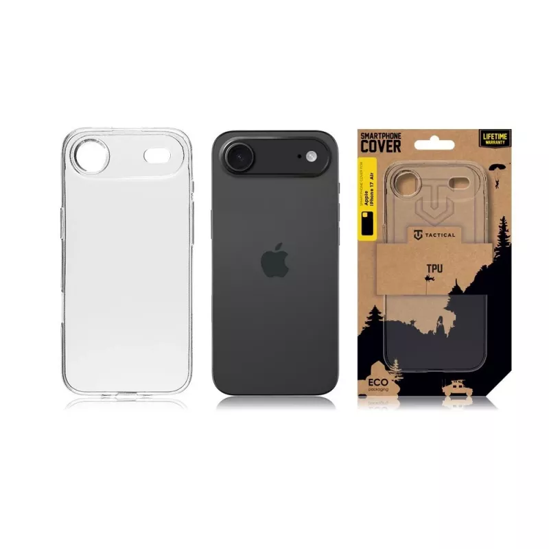 Capa traseira tática TPU para iPhone Air transparente