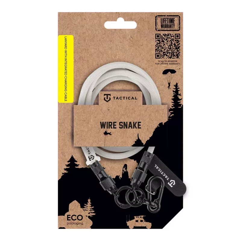 Tactical Crossbody Strap Wire Snake USB-C 1,2 m branco
