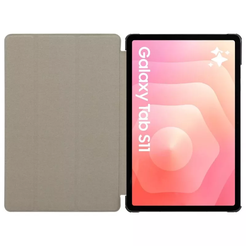 Capa tipo livro tática Tri Fold Galaxy Tab S11 preto
