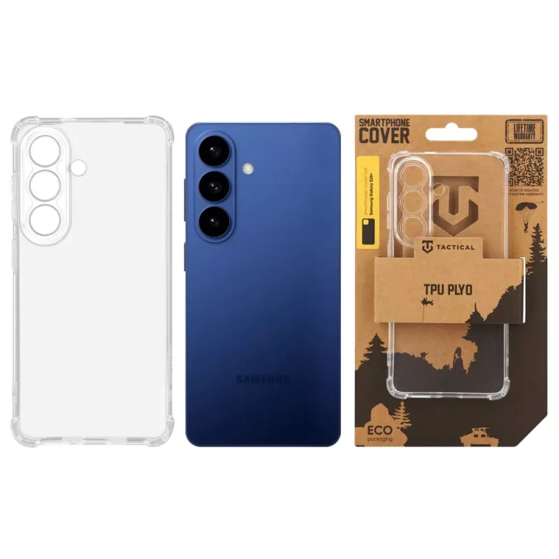 Capa traseira tática TPU Plyo Galaxy S26+ transparente