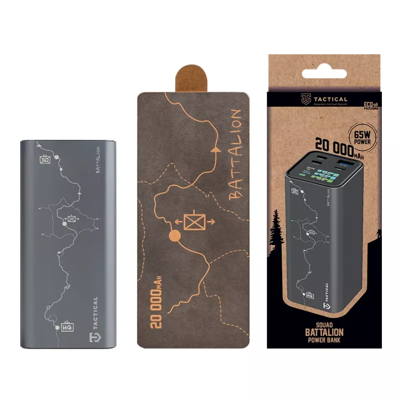 Power bank tática Squad Battalion 65W 20000mAh
