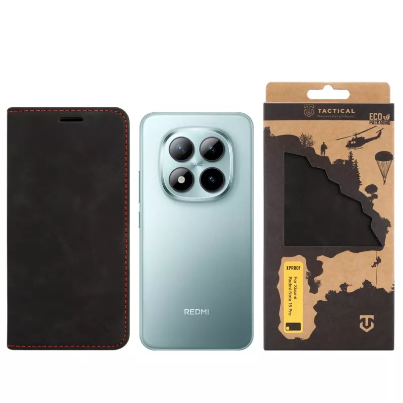 Capa tipo livro Tactical Xproof Redmi Note 15 Pro 5G Black Hawk