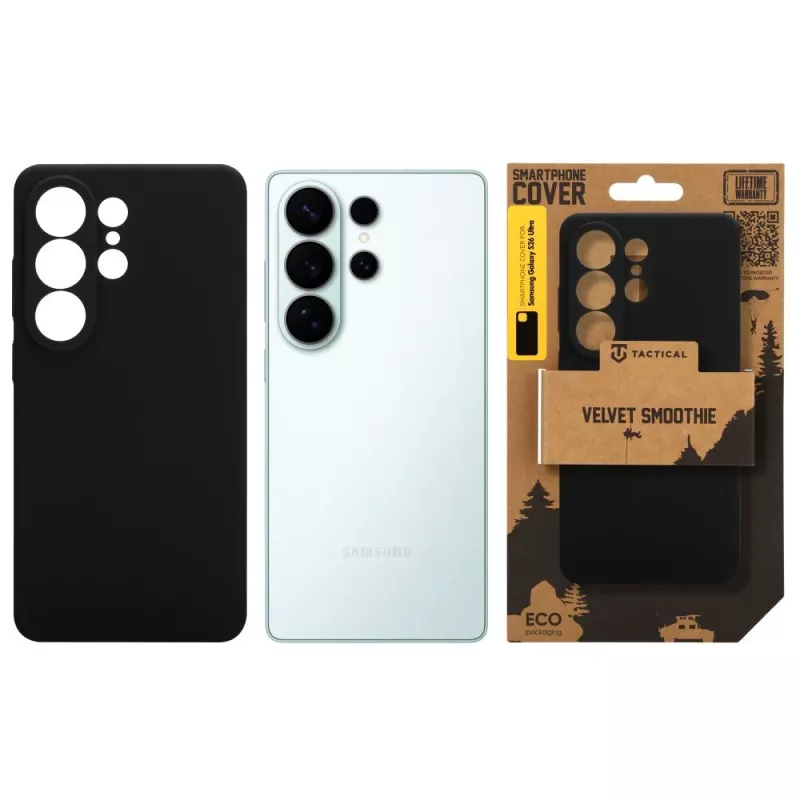 Capa traseira Tactical Velvet Smoothie para Samsung Galaxy S26 Ultra, Asphalt Black