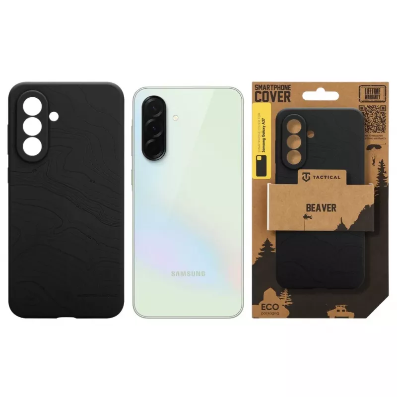 Capa traseira tática Beaver para Samsung Galaxy A37, Asphalt