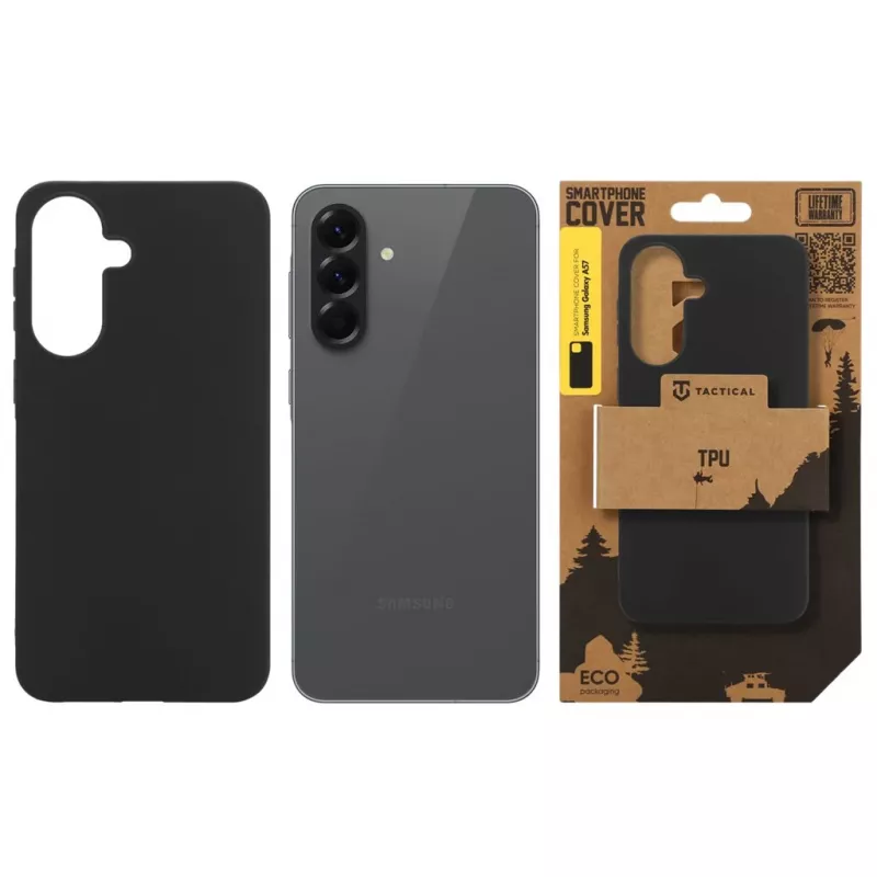 Capa traseira tática TPU para Samsung Galaxy A57 preto
