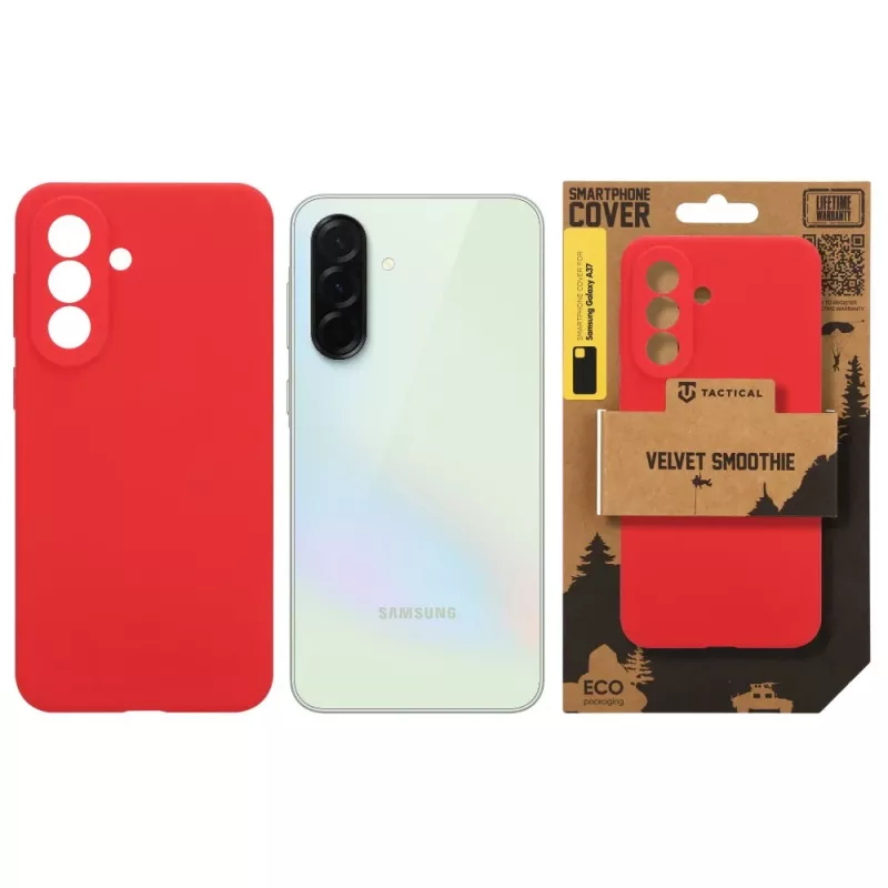 Capa traseira tática Velvet Smoothie para Samsung Galaxy A37 - Chilli Red