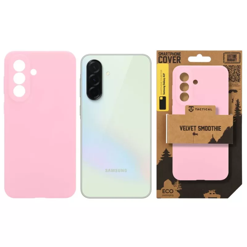 Capa traseira tática Velvet Smoothie para Samsung Galaxy A37 5G Pink Panther
