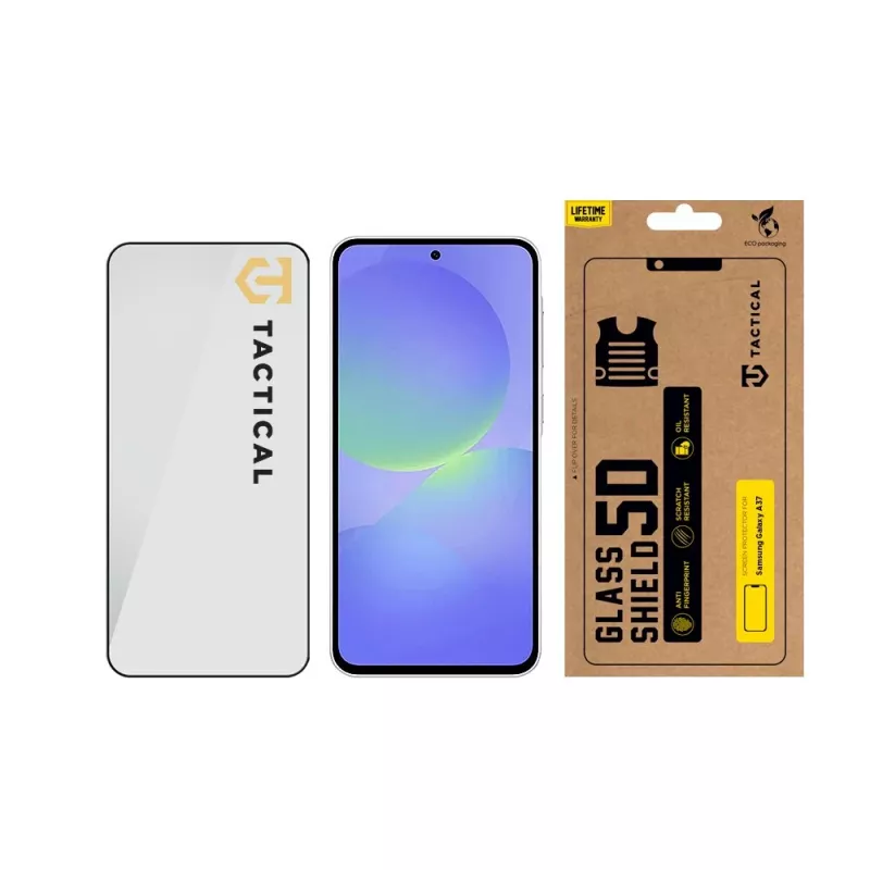 Tactical Glass Shield 5D para Galaxy A37 preto
