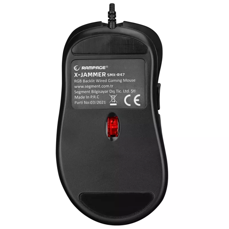 Rato gaming Rampage X-JAMMER V2 RGB 12800 DPI 1kHz macro
