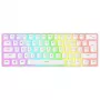 Teclado gaming mecânico Rampage Radiant K11 60%, branco, blue switch, RGB