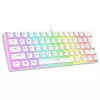 Teclado gaming mecânico Rampage Radiant K11 60%, branco, blue switch, RGB