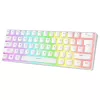 Teclado gaming mecânico Rampage Radiant K11 60%, branco, blue switch, RGB