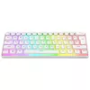 Teclado gaming mecânico Rampage Radiant K11 60%, branco, blue switch, RGB