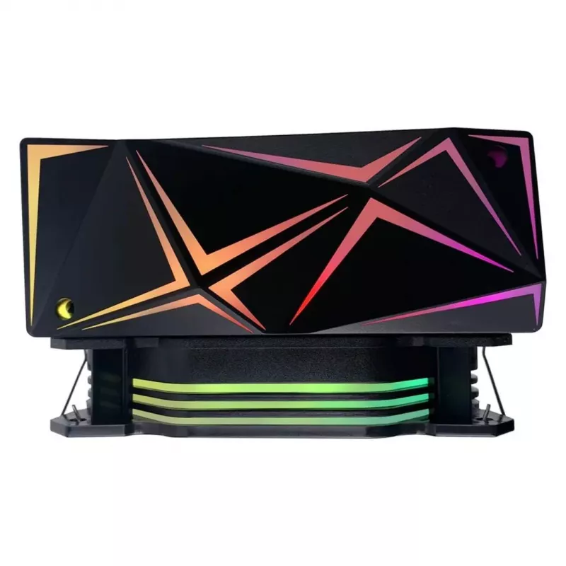 Arrefecedor de CPU a ar Rampage Octagon C50, ventoinha PWM de 120mm, 1800 RPM, ARGB, Intel LGA 1700/1200/115X, AMD AM5/AM4/AM3+, 4 heat pipes, até 180W TDP