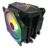 Arrefecedor de CPU a ar Rampage Octagon C60, torre dupla, 2x ventoinhas ARGB de 120mm, 1800RPM, LGA 1700/AM5