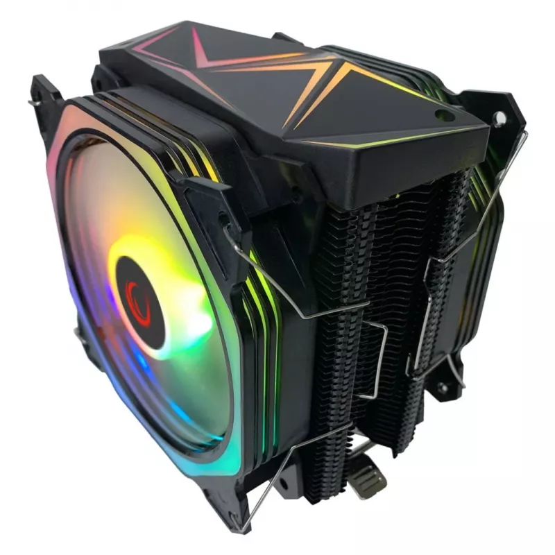 Arrefecedor de CPU a ar Rampage Octagon C60, torre dupla, 2x ventoinhas ARGB de 120mm, 1800RPM, LGA 1700/AM5