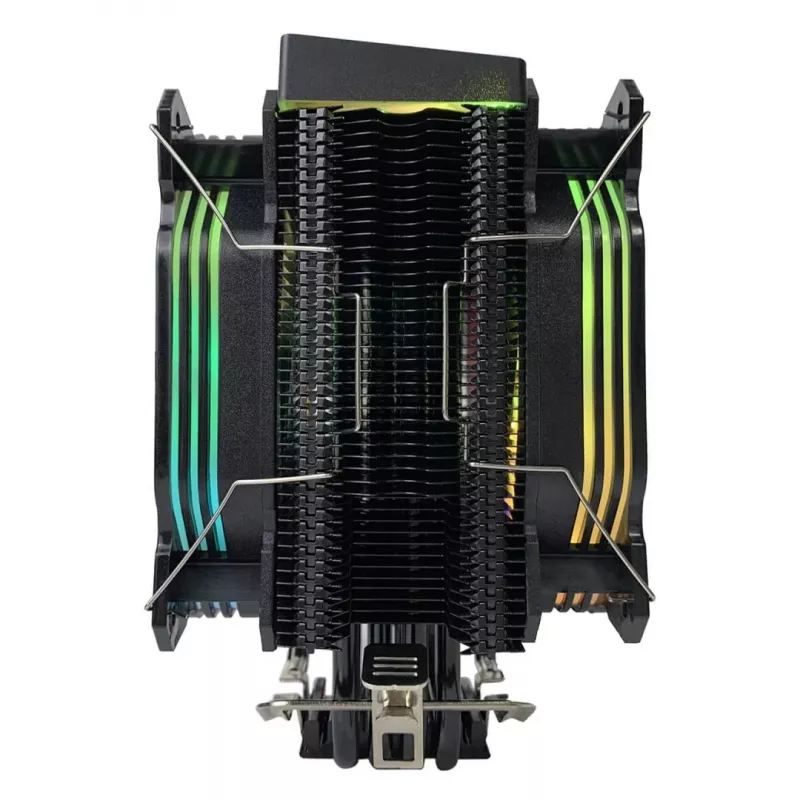 Arrefecedor de CPU a ar Rampage Octagon C60, torre dupla, 2x ventoinhas ARGB de 120mm, 1800RPM, LGA 1700/AM5