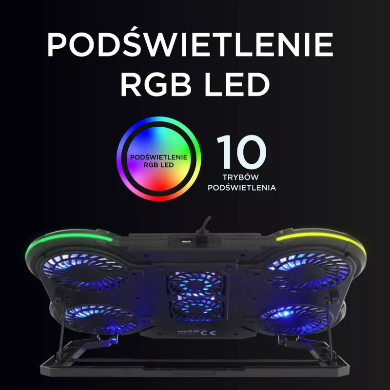 Rampage PROTE R6 Suporte de arrefecimento para portátil, 10-17 polegadas, RGB