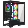 Caixa de PC mid tower Rampage Hydra V2 com 4x ventoinhas ARGB de 120mm, vidro temperado, preto
