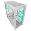 Caixa de PC mid tower Rampage Hydra V2 branco com 4x ventoinhas ARGB de 120mm e vidro temperado