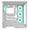Caixa de PC mid tower Rampage Hydra V2 branco com 4x ventoinhas ARGB de 120mm e vidro temperado