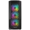 Caixa de PC mid tower Rampage Shelob, 4x ventoinhas ARGB, vidro temperado, preto