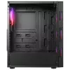 Caixa de PC mid tower Rampage PLAID V1 com janela em vidro temperado, 4x ventoinhas RGB de 120mm, preto