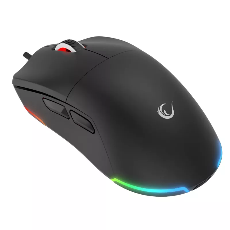 Rato gaming com fio USB Rampage BLINK, 12800 DPI, RGB, sensor ótico, preto