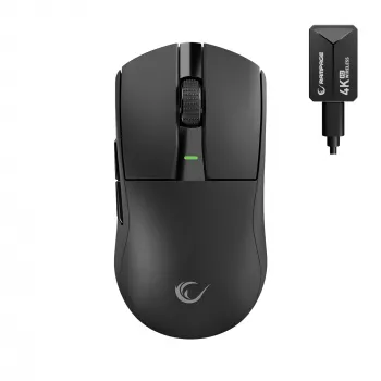 Rato gaming sem fios Rampage Zenith Pro Black 26000 DPI PAW3395 4KHz Tri-Mode preto