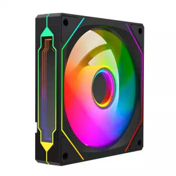 Ventoinha para caixa Rampage 120mm 1800RPM Infinite Loop ARGB PWM preta