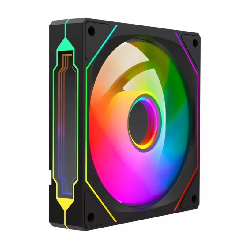 Ventoinha para caixa Rampage 120mm 1800RPM Infinite Loop ARGB PWM preta