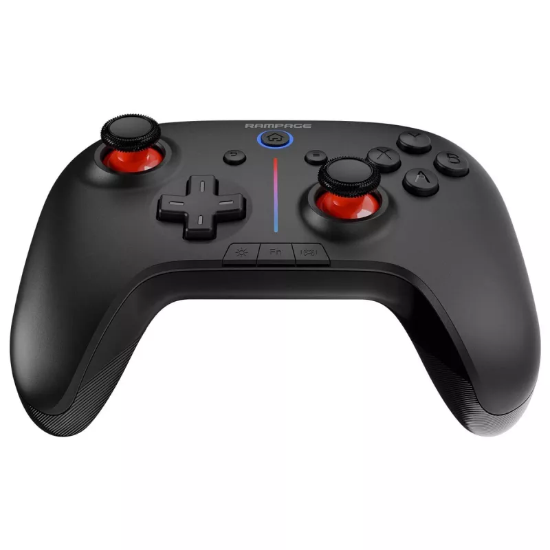 Comando Rampage Hydra Pro Pad sem fios RGB 2.4G Hall Effect com gatilhos magnéticos, preto