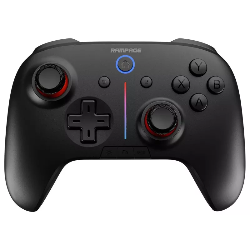 Comando Rampage Hydra Pro Pad sem fios RGB 2.4G Hall Effect com gatilhos magnéticos, preto