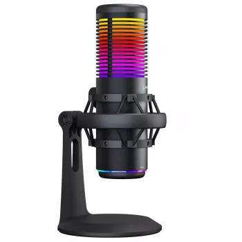 Rampage Bemol Microfone gaming USB-C RGB, preto