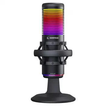Rampage Bemol Microfone gaming USB-C RGB, preto