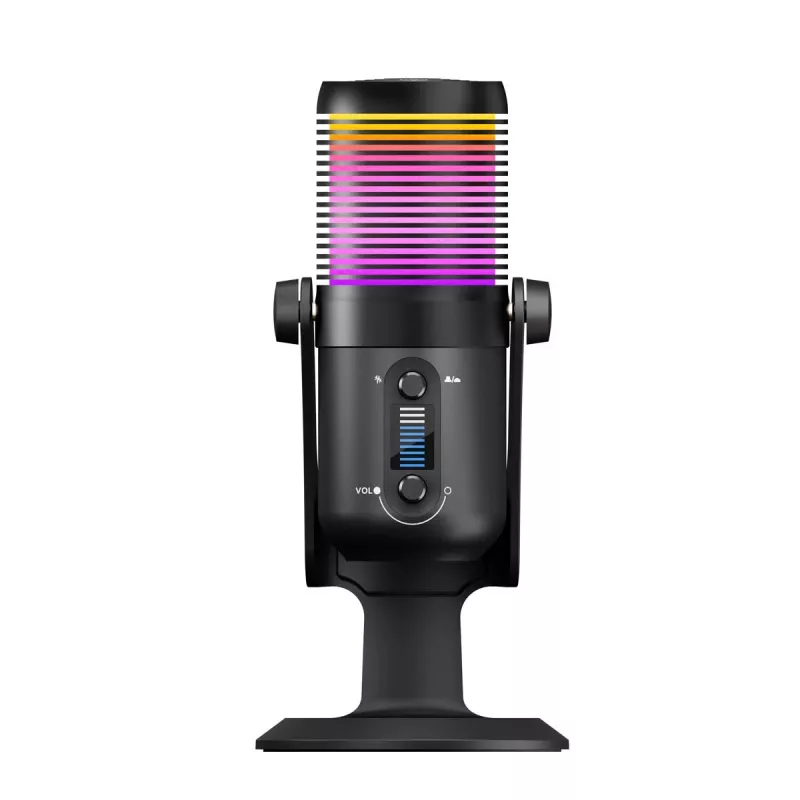 Rampage Diyez Microfone gaming USB-C RGB, preto