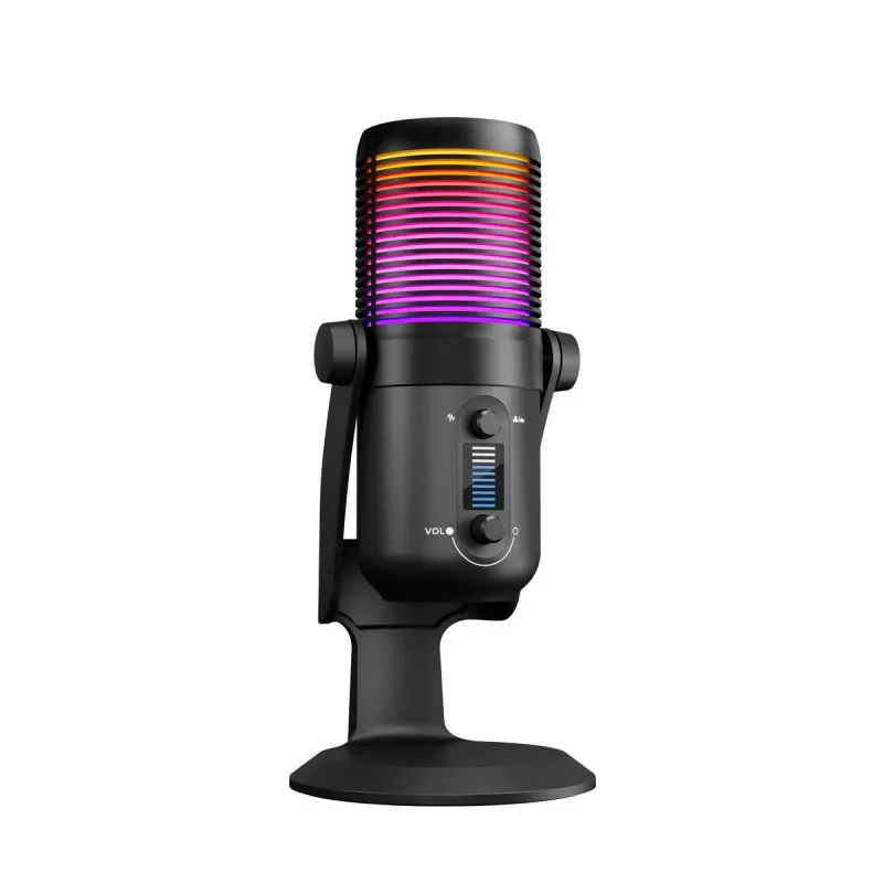 Rampage Diyez Microfone gaming USB-C RGB, preto