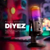 Rampage Diyez Microfone gaming USB-C RGB, preto