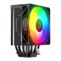 Arrefecedor de CPU Rampage Octagon C70 LGA1700/AM5 ventoinha LCD Infinity 120mm ARGB preto