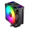 Arrefecedor de CPU Rampage Octagon C70 LGA1700/AM5 ventoinha LCD Infinity 120mm ARGB preto