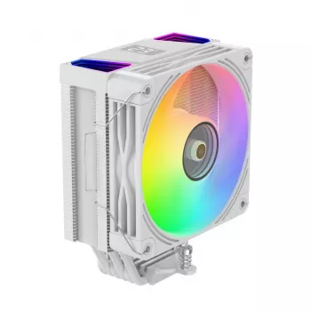 Arrefecedor de CPU Rampage Octagon C70 com LCD, ventoinha 120 mm ARGB, AM5/LGA1700, branco